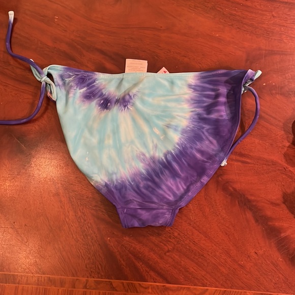 Let Me B. Tie-dye blue and purple string bikini large bottom - Picture 2 of 3